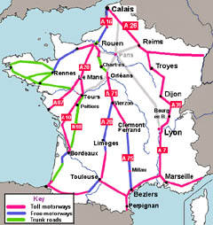 Routes through France