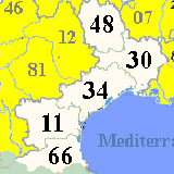 Map of the Languedoc