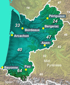 Aquitaine France Map