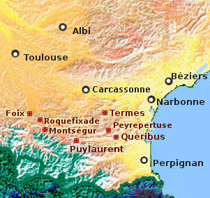 Map of Cathar country