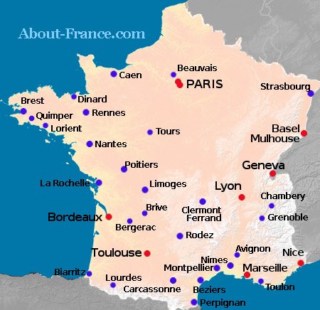 France airport map