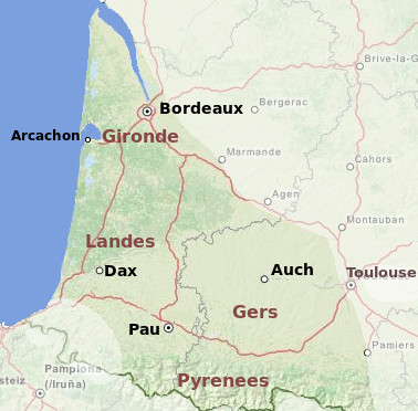 Gascony map