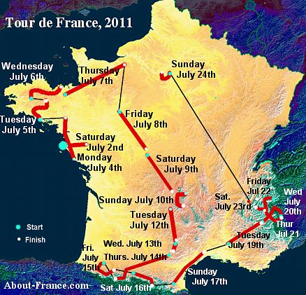 tour de france 2010 map. Tour de France 2011 route map