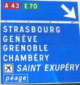 Motorway sign France