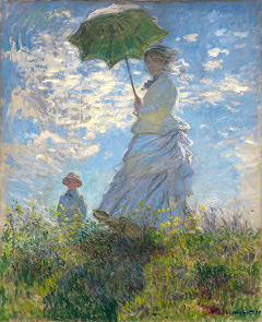 Madame Monet with parasol