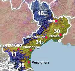 map of Languedoc