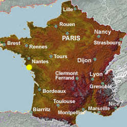 Location of Sables d'Olonne