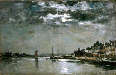 Boudin - La Faou by moonlight