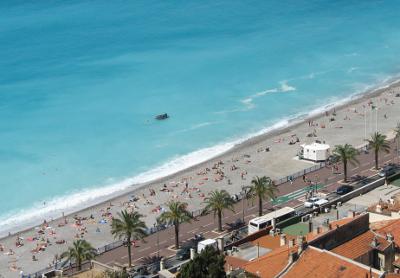 the beach at Nice