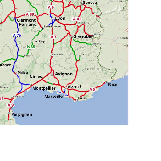 France Rutar A route map of France - toll motorways and free routes | About-France.com