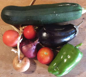 Ingredients of a ratatouille
