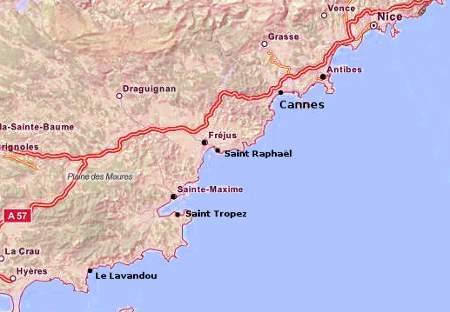 Map Of French Riviera With Cities And Towns French Riviera, Family ...