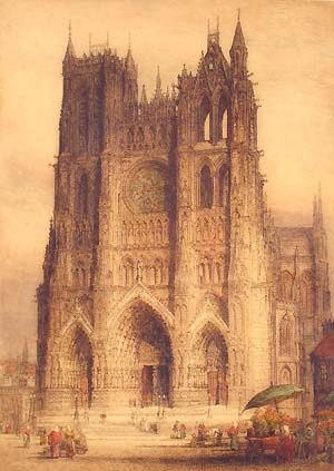 Amiens cathedral - etching