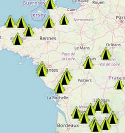 france camping campsites map rural find search
