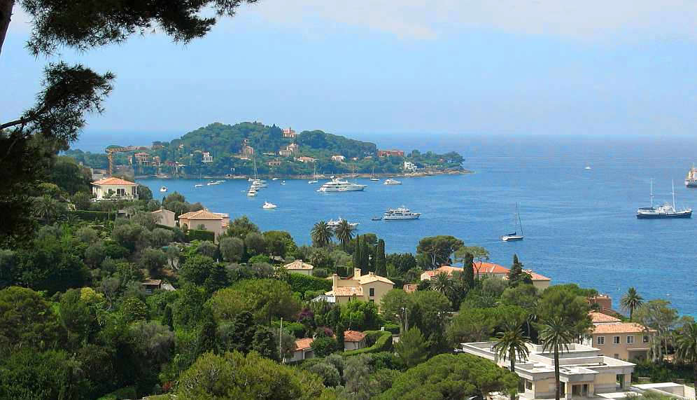 The French Mediterranean sea and coast line in Provence French Riviera