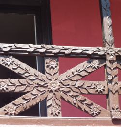 Carved balcony