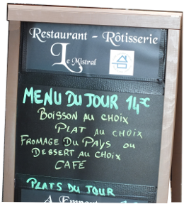 Menu du jour