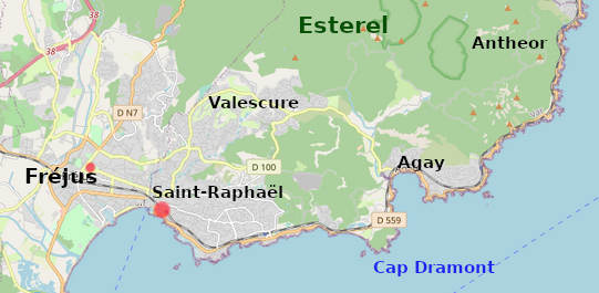 Saint Raphael map